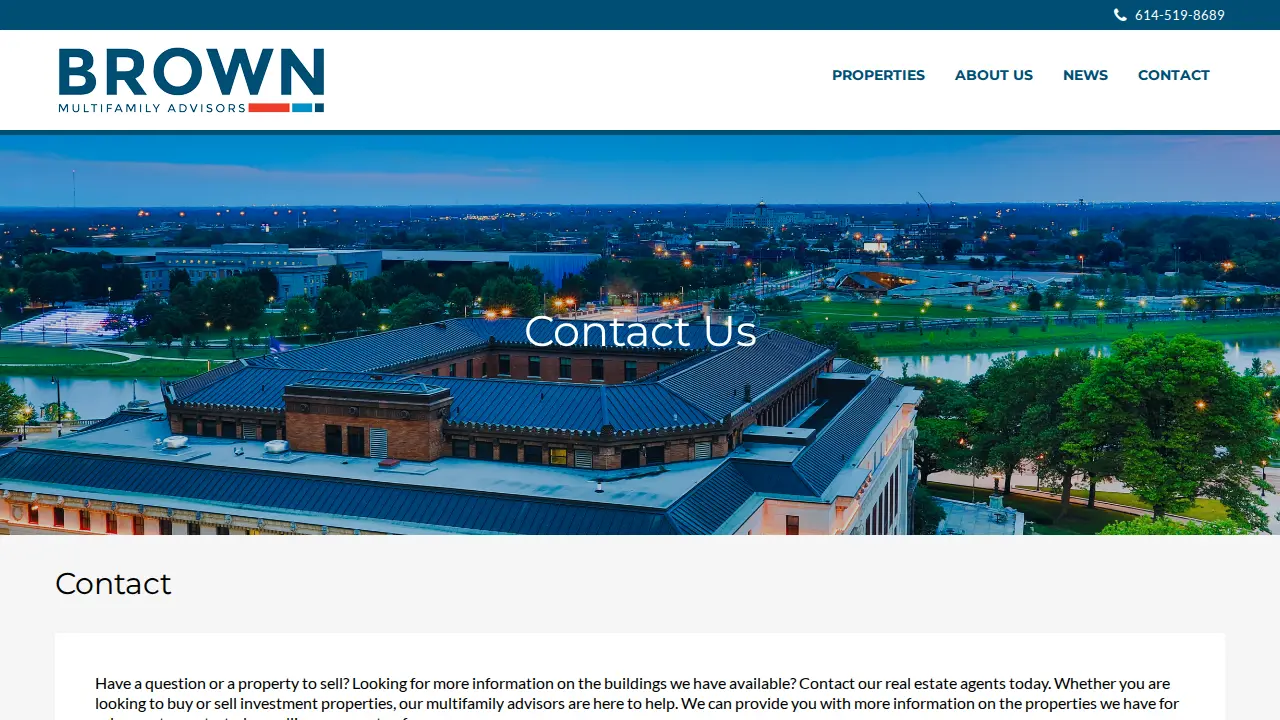Brown Multifamily Advisors page