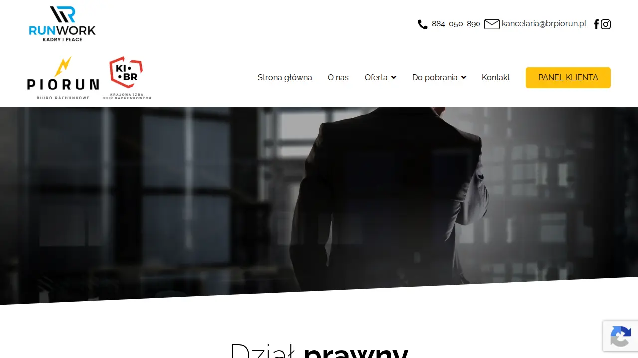 PIORUN Biuro Rachunkowe page