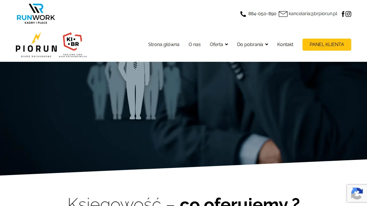 PIORUN Biuro Rachunkowe page