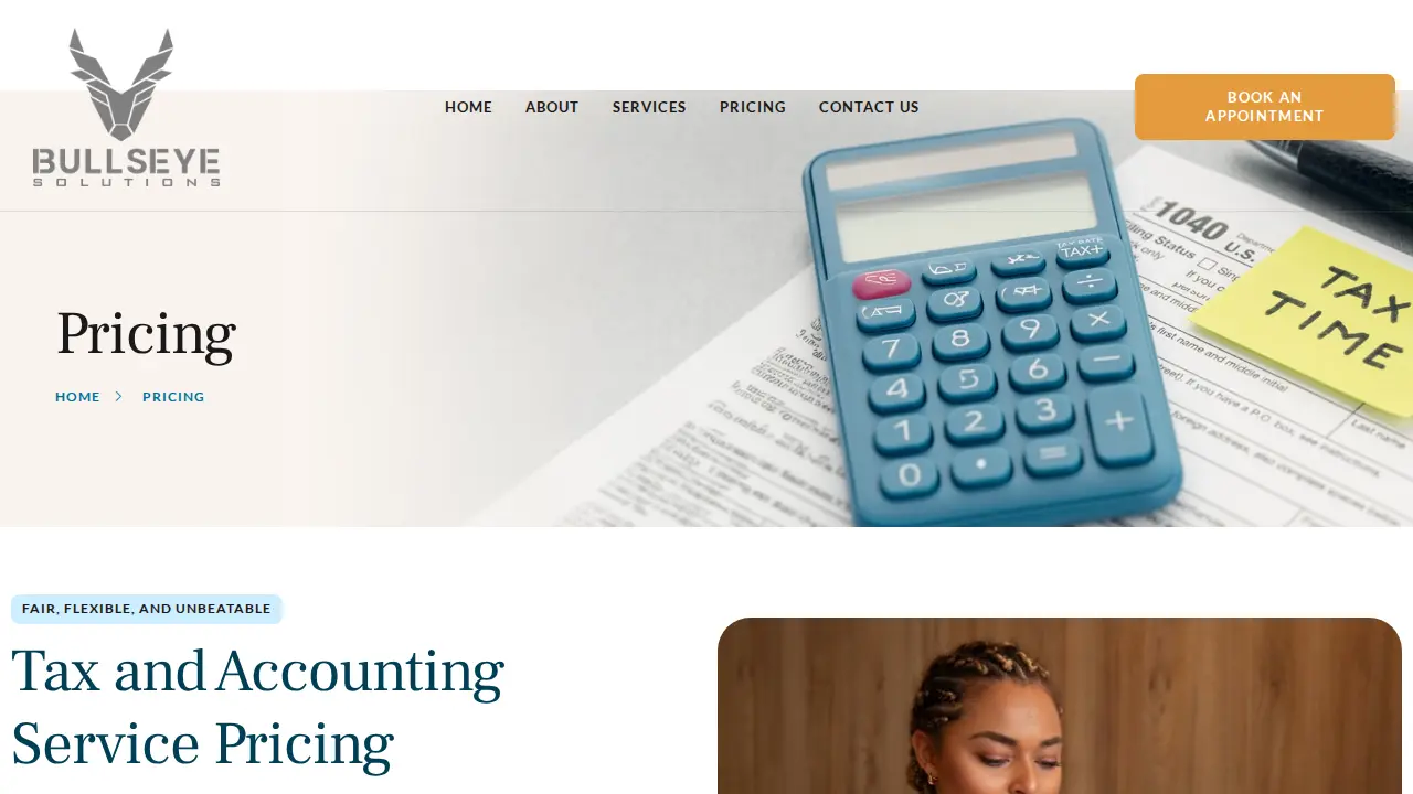 Bullseye Taxes page
