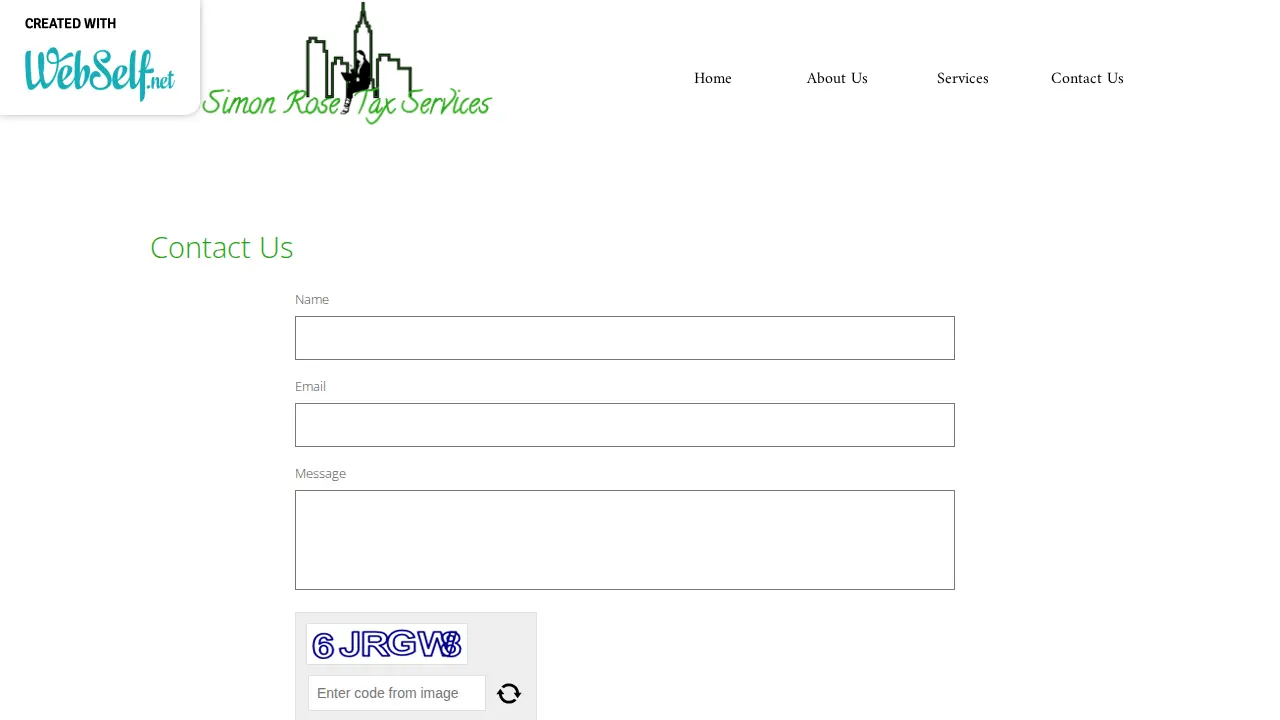 Simon Rose Tax Services page