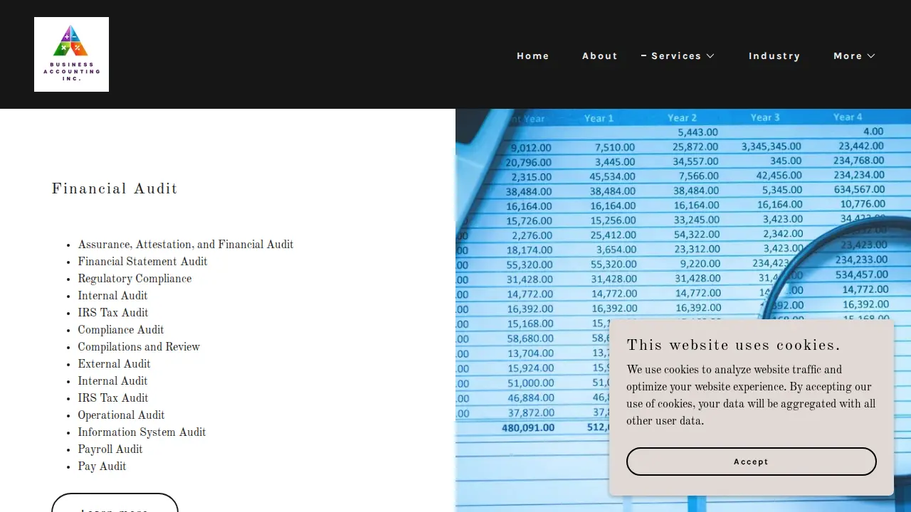 Business Accounting Inc. page