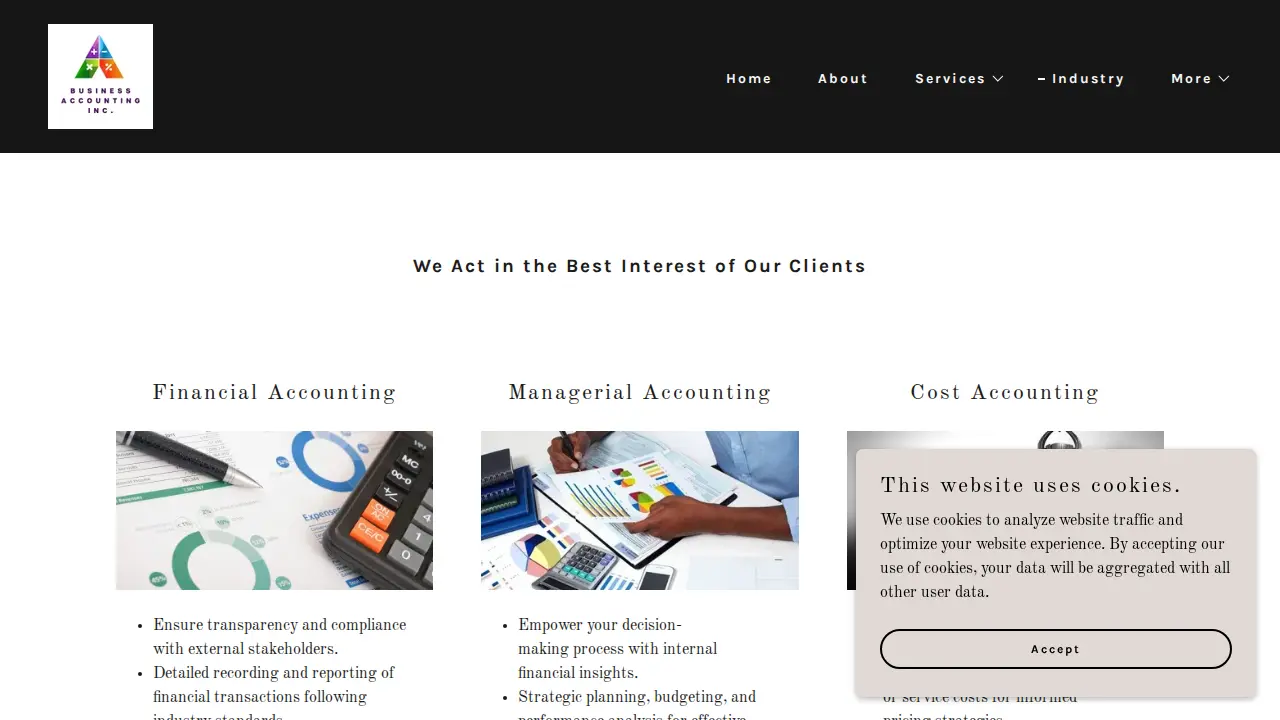 Business Accounting Inc. page