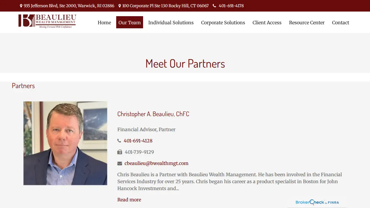 Beaulieu Wealth Management page