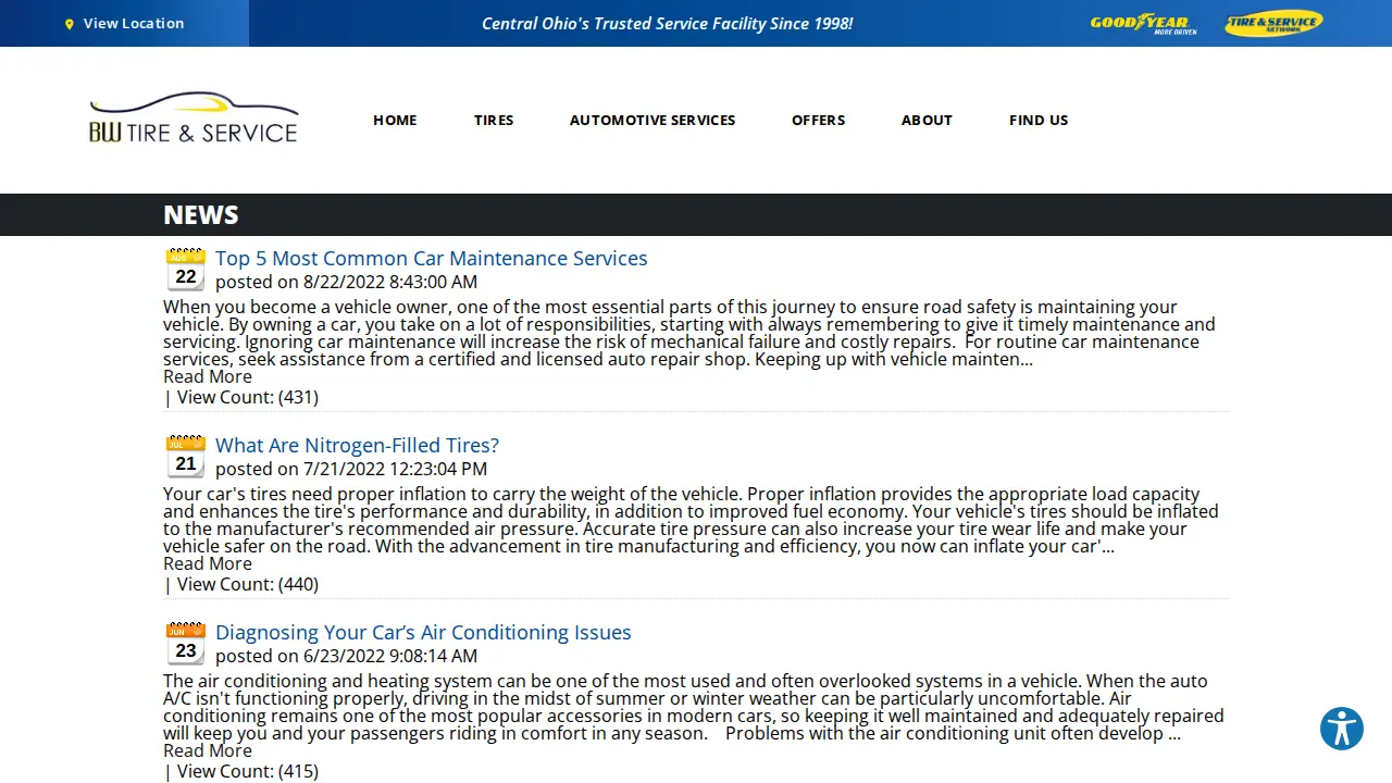 BW Tire and Service of Grove City page
