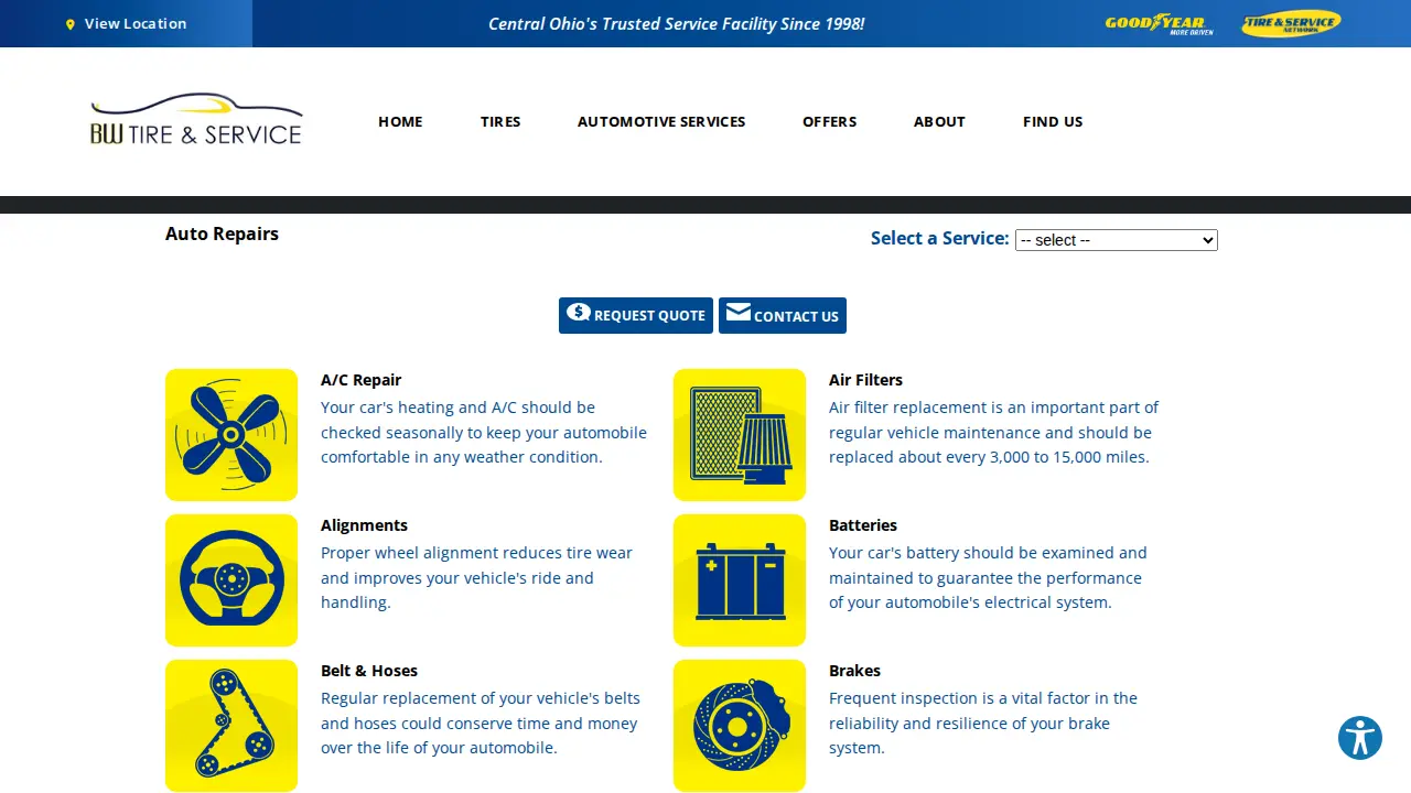 BW Tire and Service of Grove City page