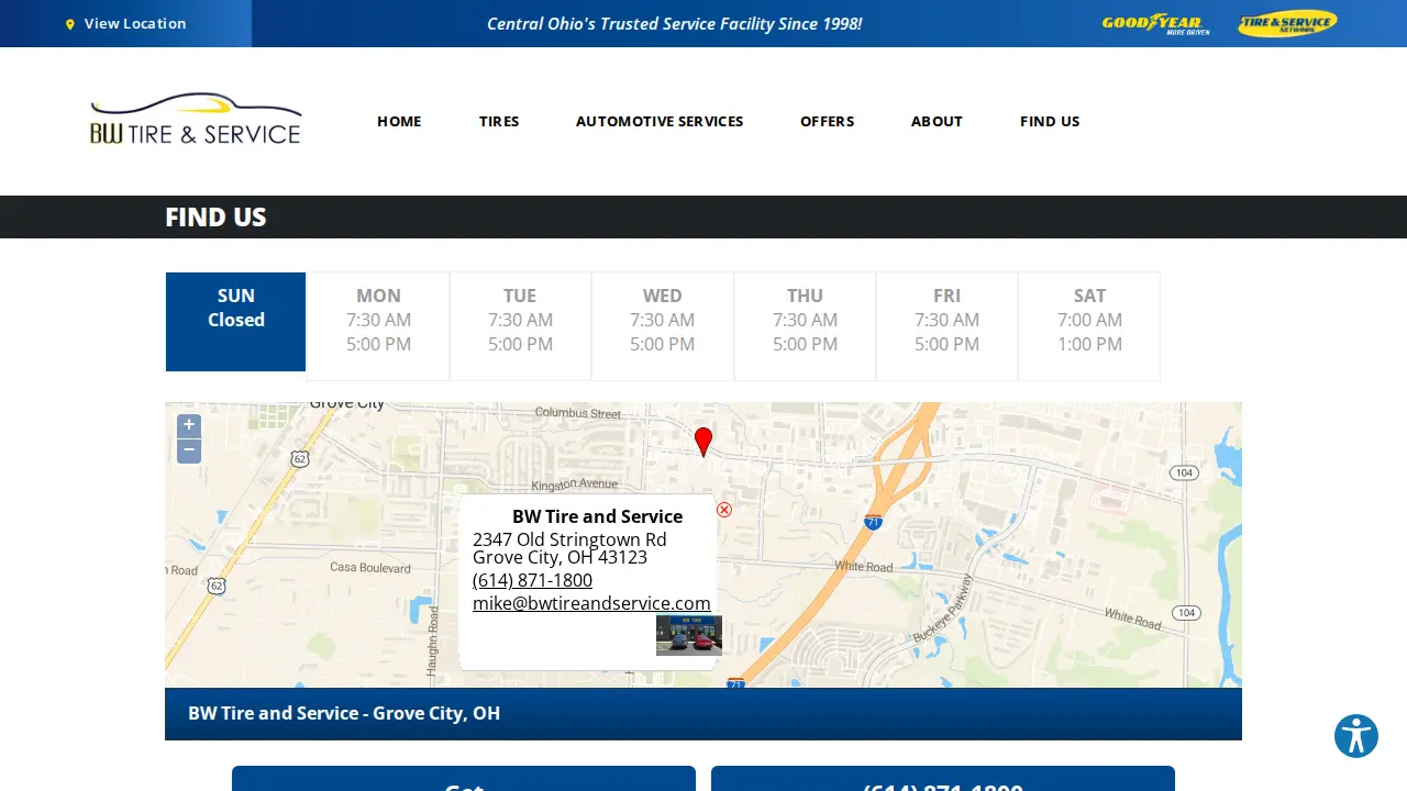 BW Tire and Service of Grove City page