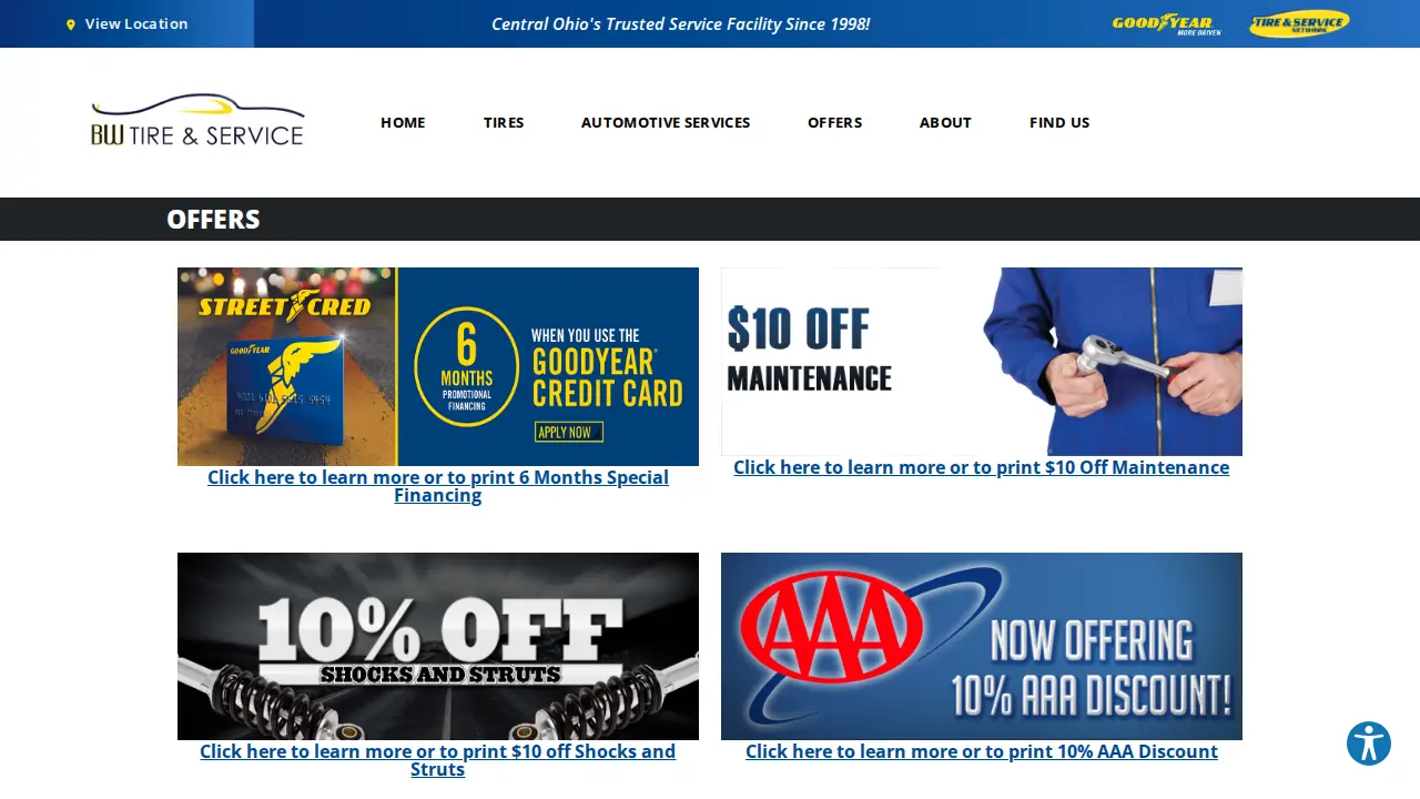 BW Tire and Service of Grove City page