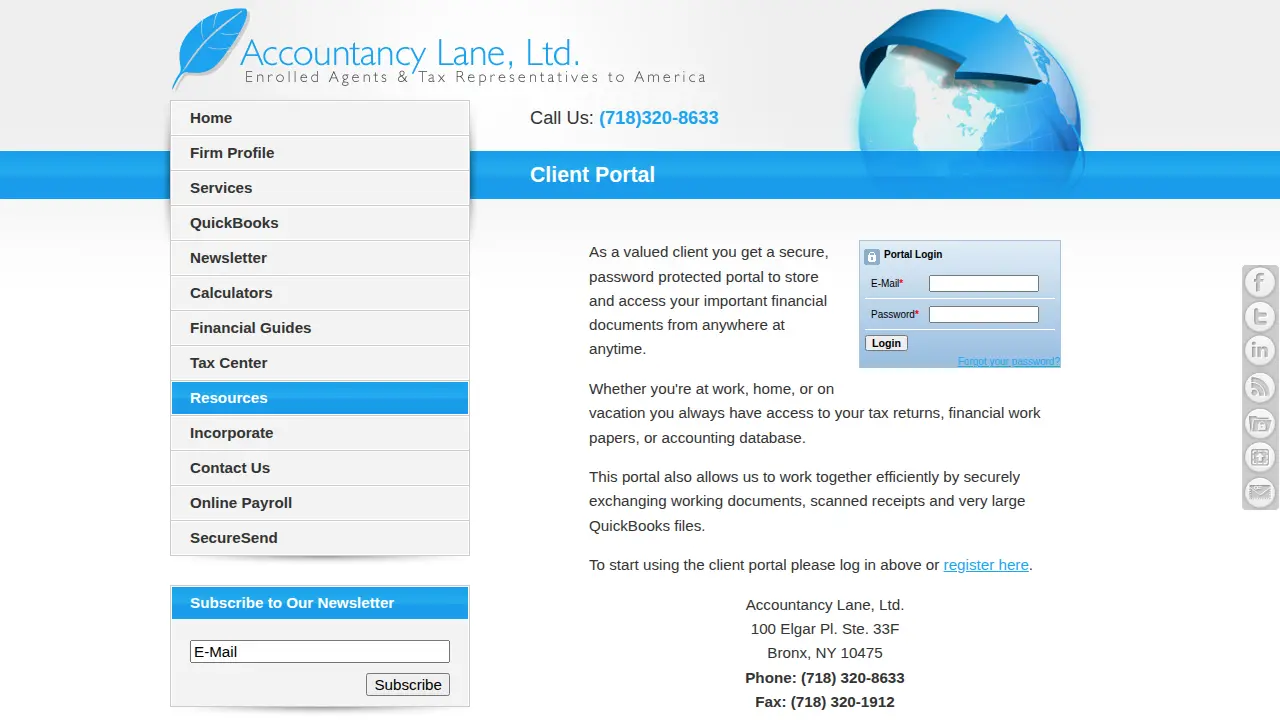 Accountancy Lane, Ltd. page