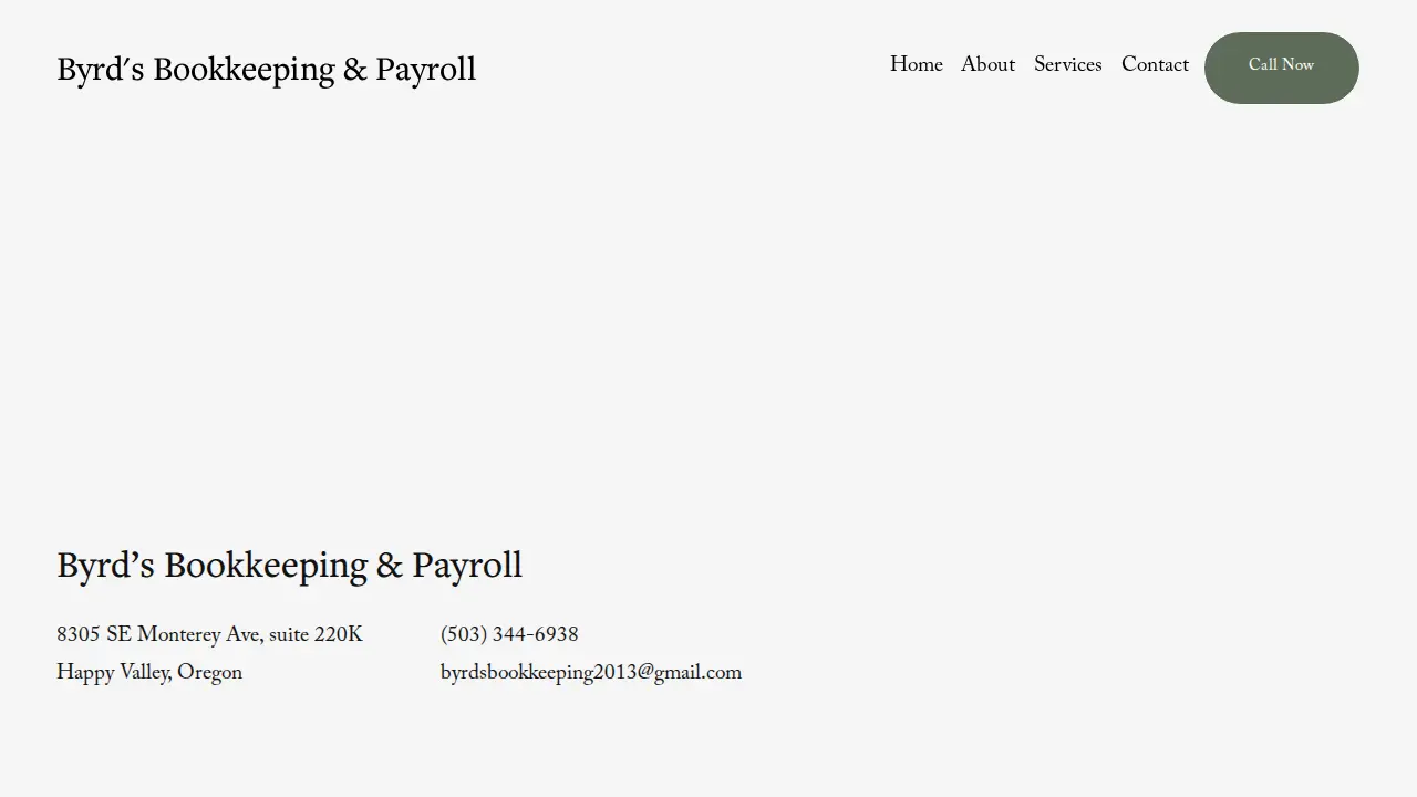 Byrd's Bookkeeping and Payroll Inc. page