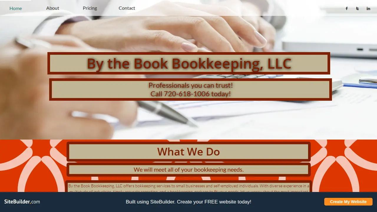 By the Book Bookkeeping, LLC website