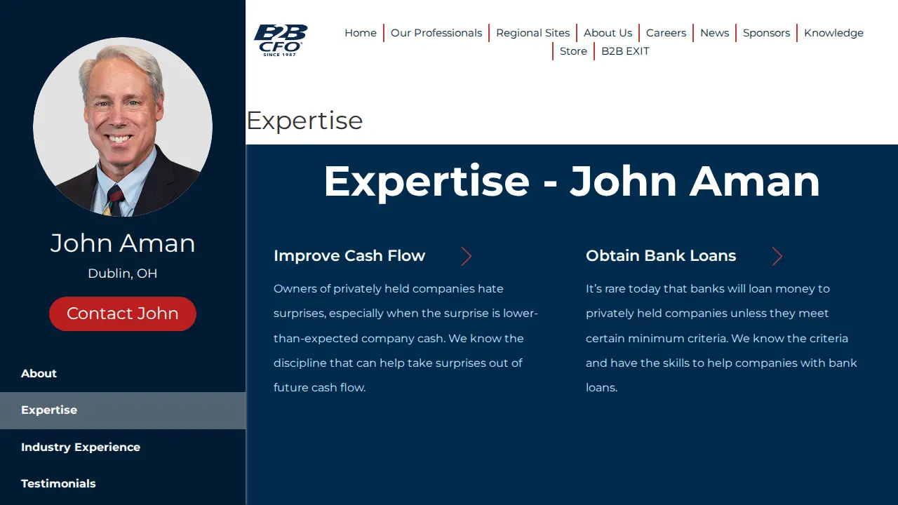 John Aman, Partner B2B CFO® page