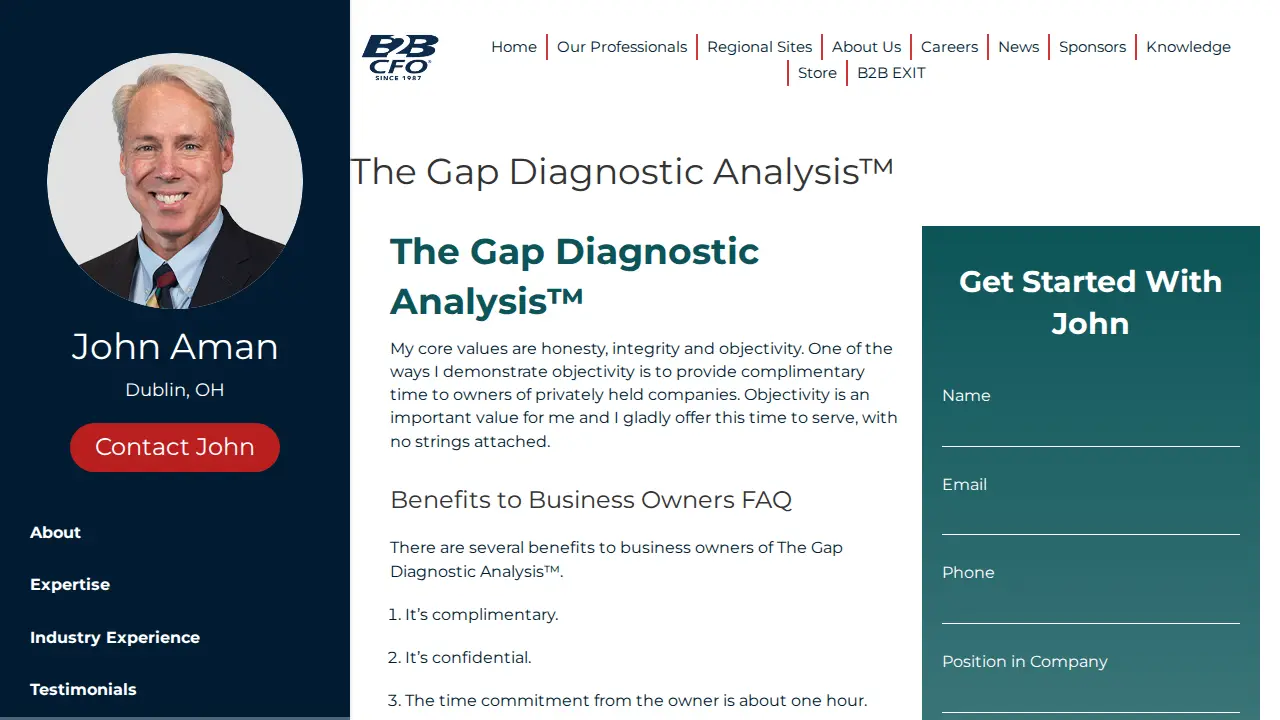 John Aman, Partner B2B CFO® page