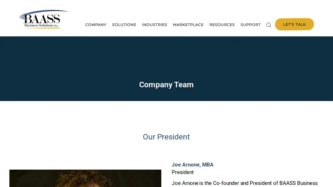 BAASS Business Solutions Inc. page