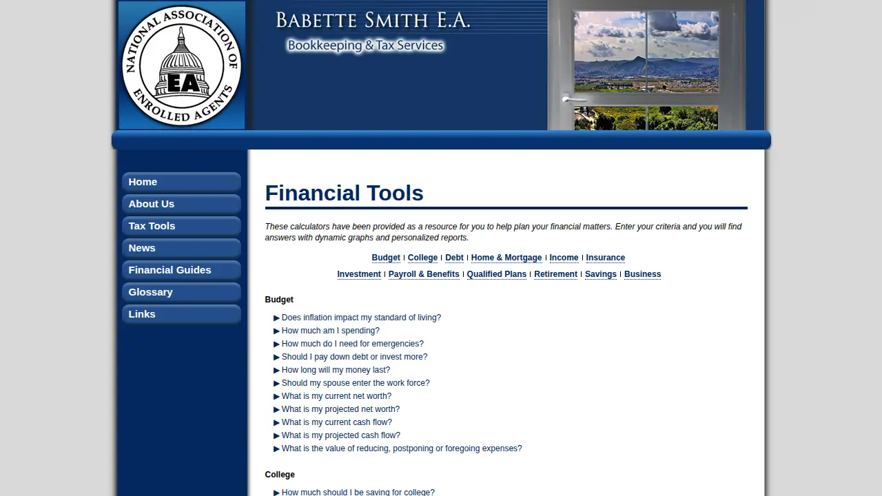 Babette Smith Bookkeeping & Taxes page