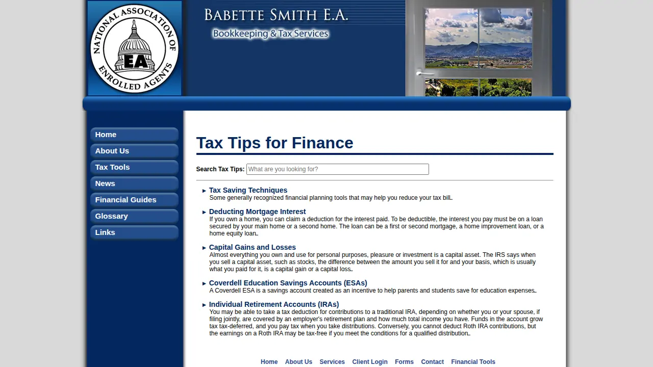 Babette Smith Bookkeeping & Taxes page