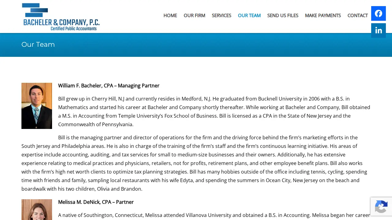 Bacheler & Co page
