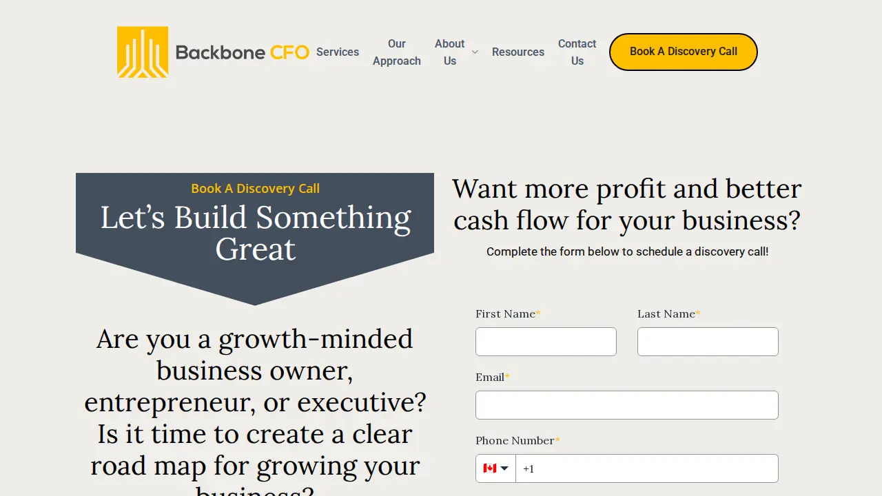 Backbone CFO page