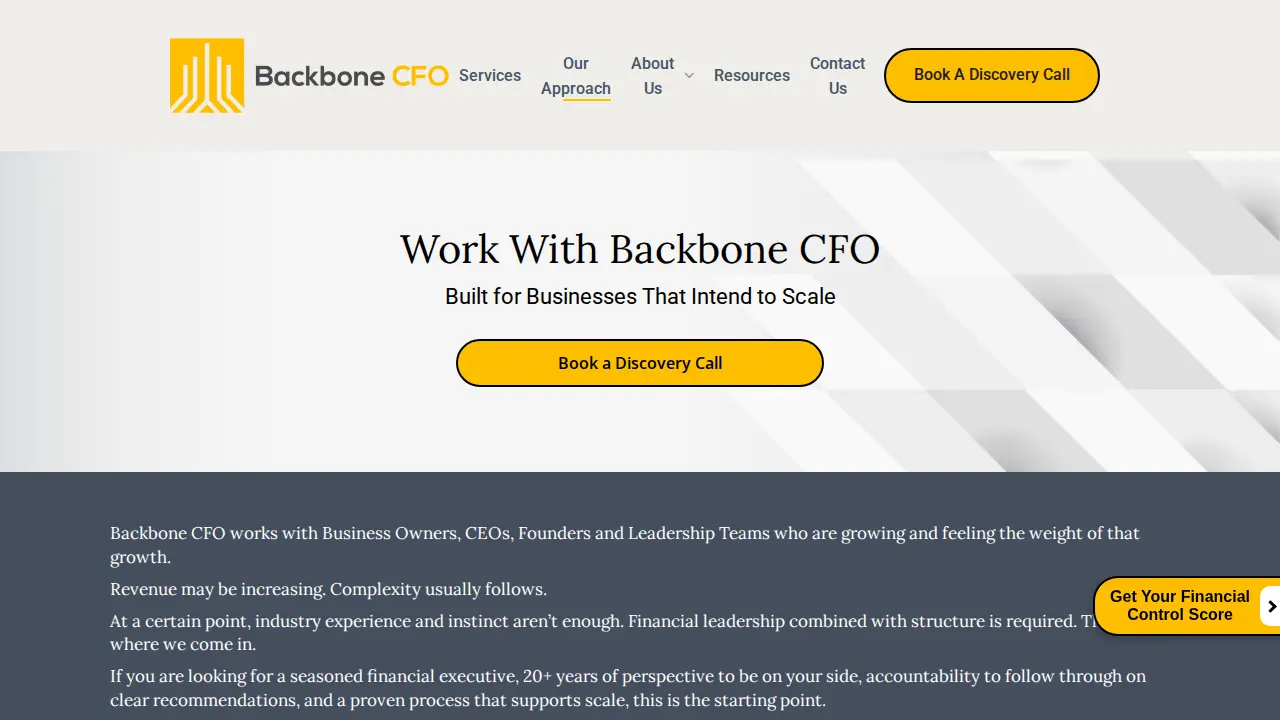 Backbone CFO page