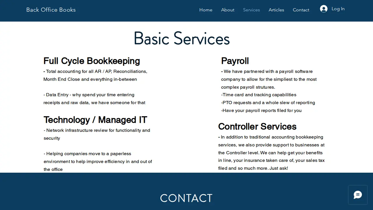 back office books page