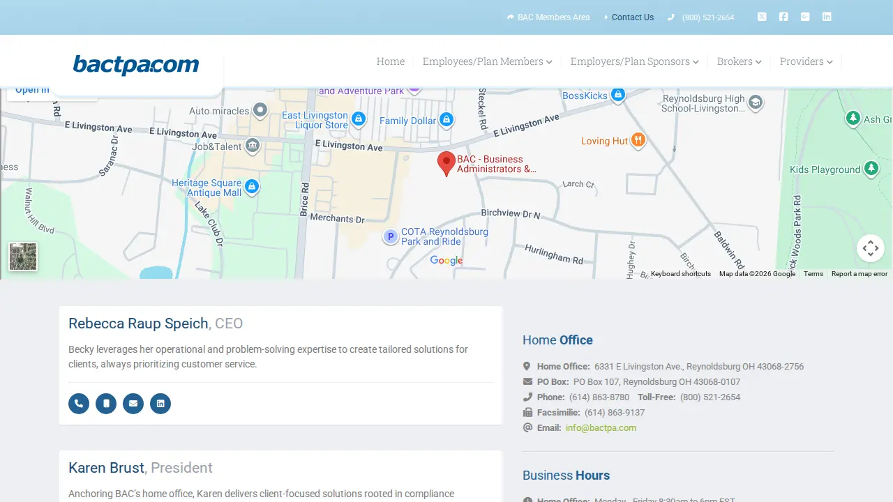 BAC - Business Administrators & Consultants, Inc. page