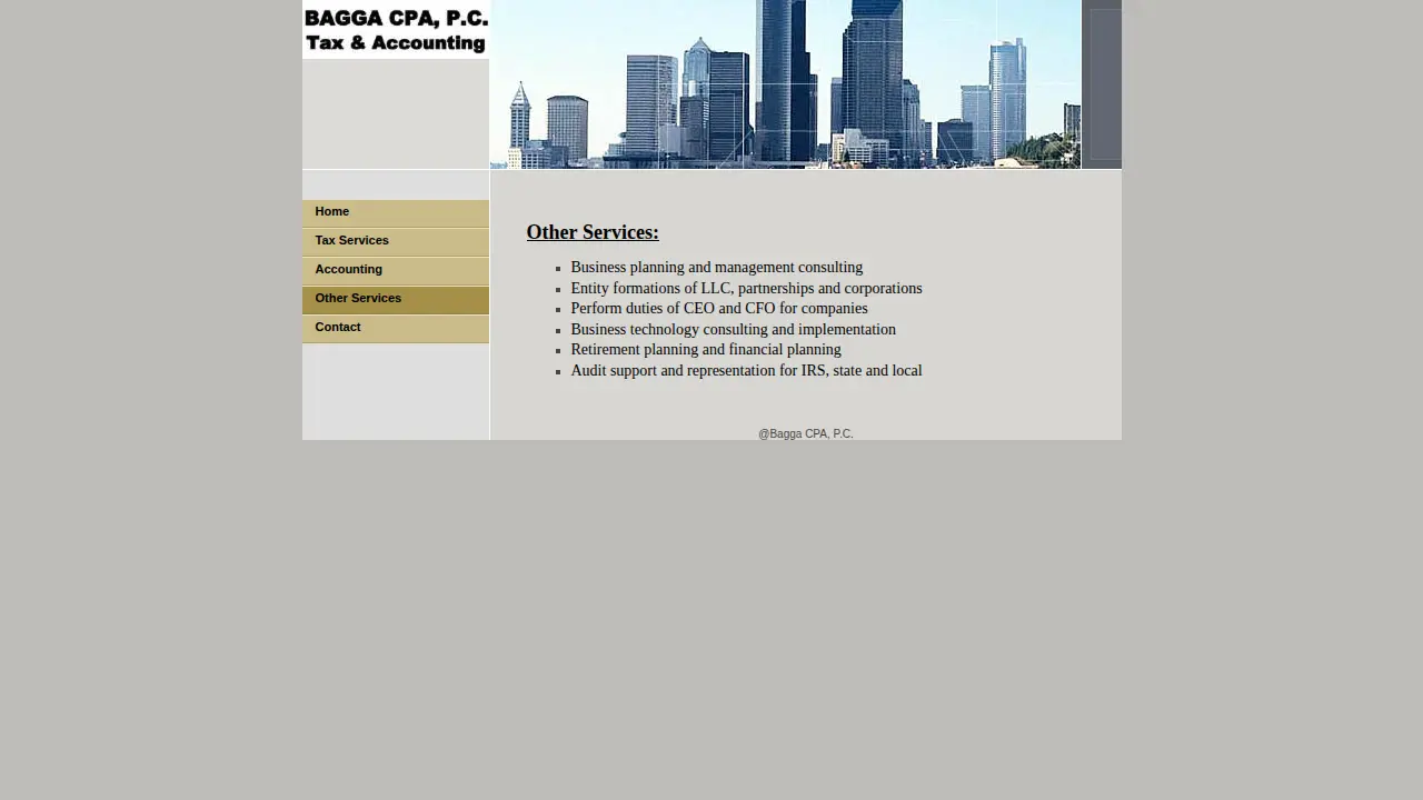 Bagga CPA, P.C. page