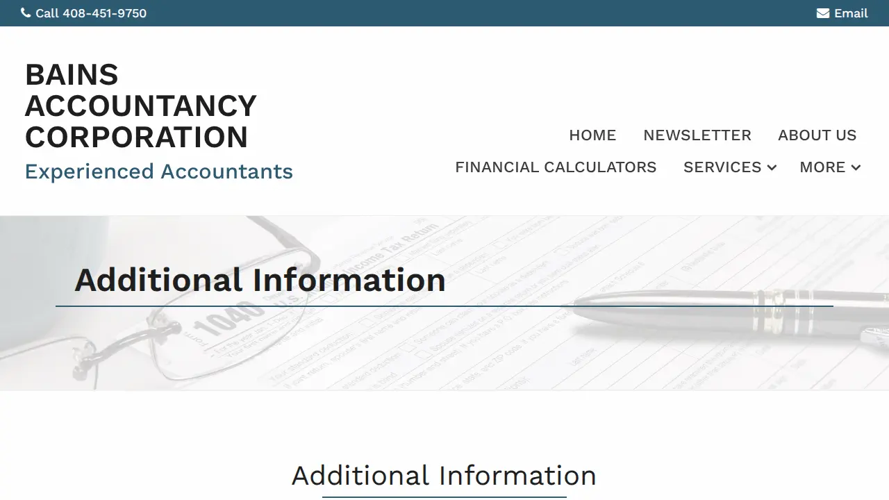 Bill Bains Accountancy page