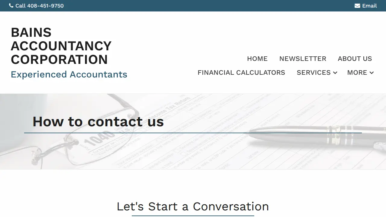 Bill Bains Accountancy page