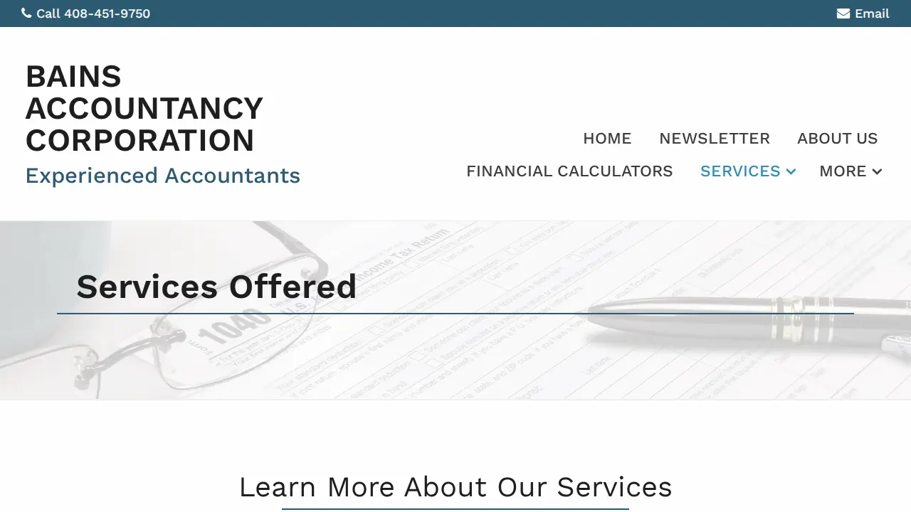 Bill Bains Accountancy page
