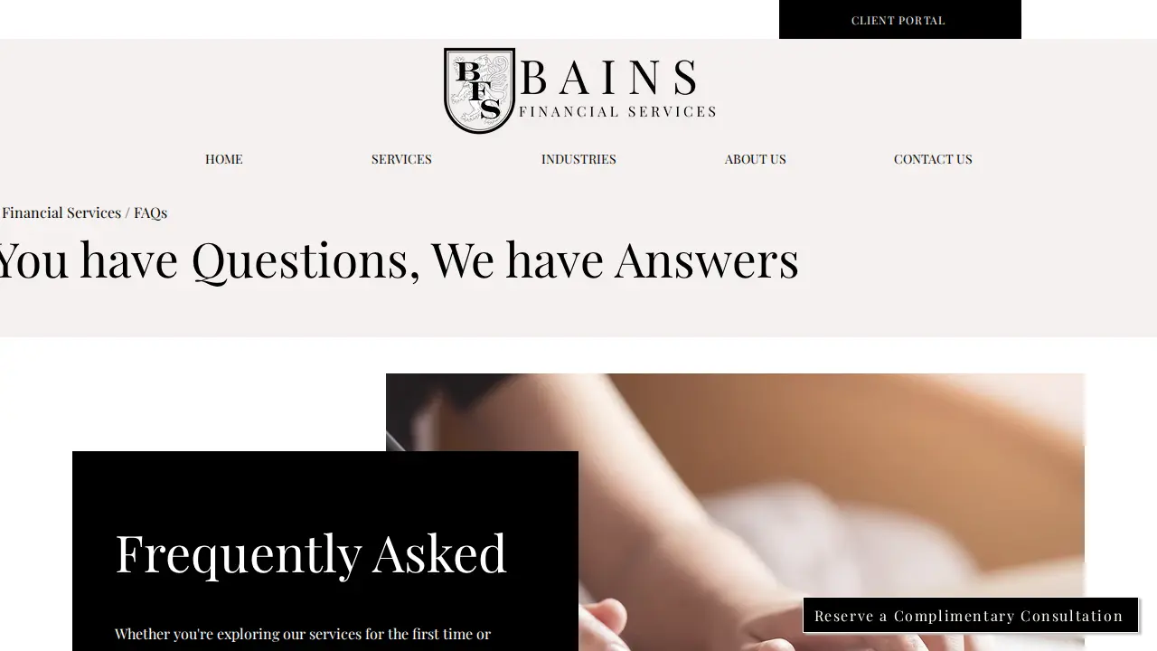 Bains Financial Services | CPA | Tax & Accounting page