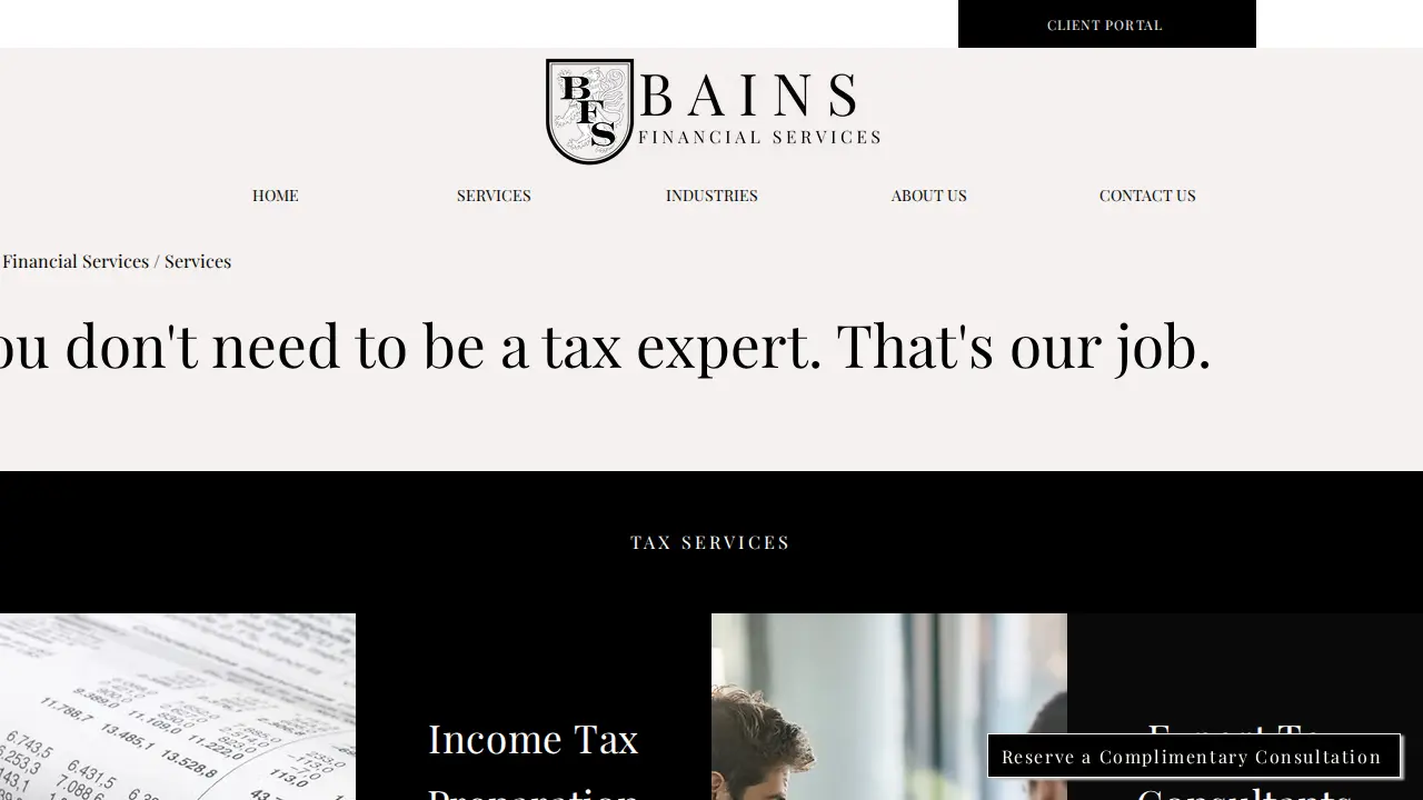Bains Financial Services | CPA | Tax & Accounting page