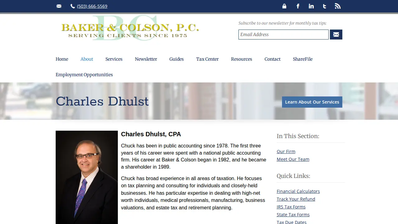 Baker & Colson P.C. page