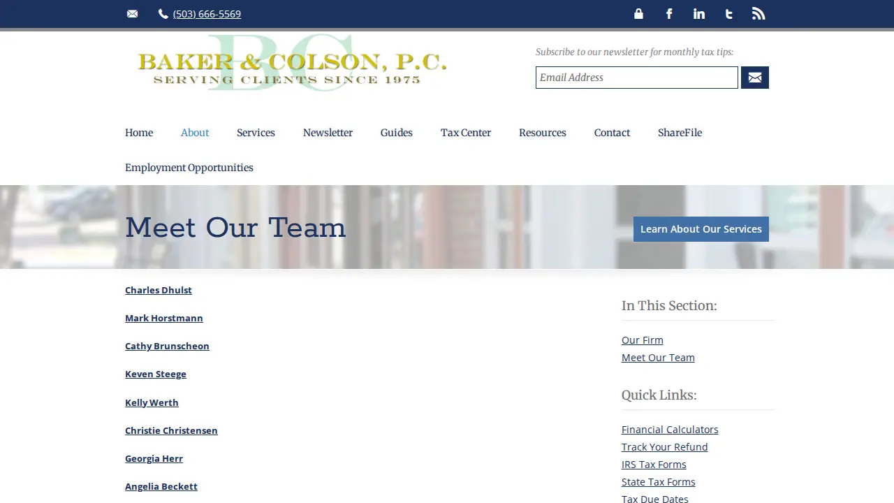 Baker & Colson P.C. page