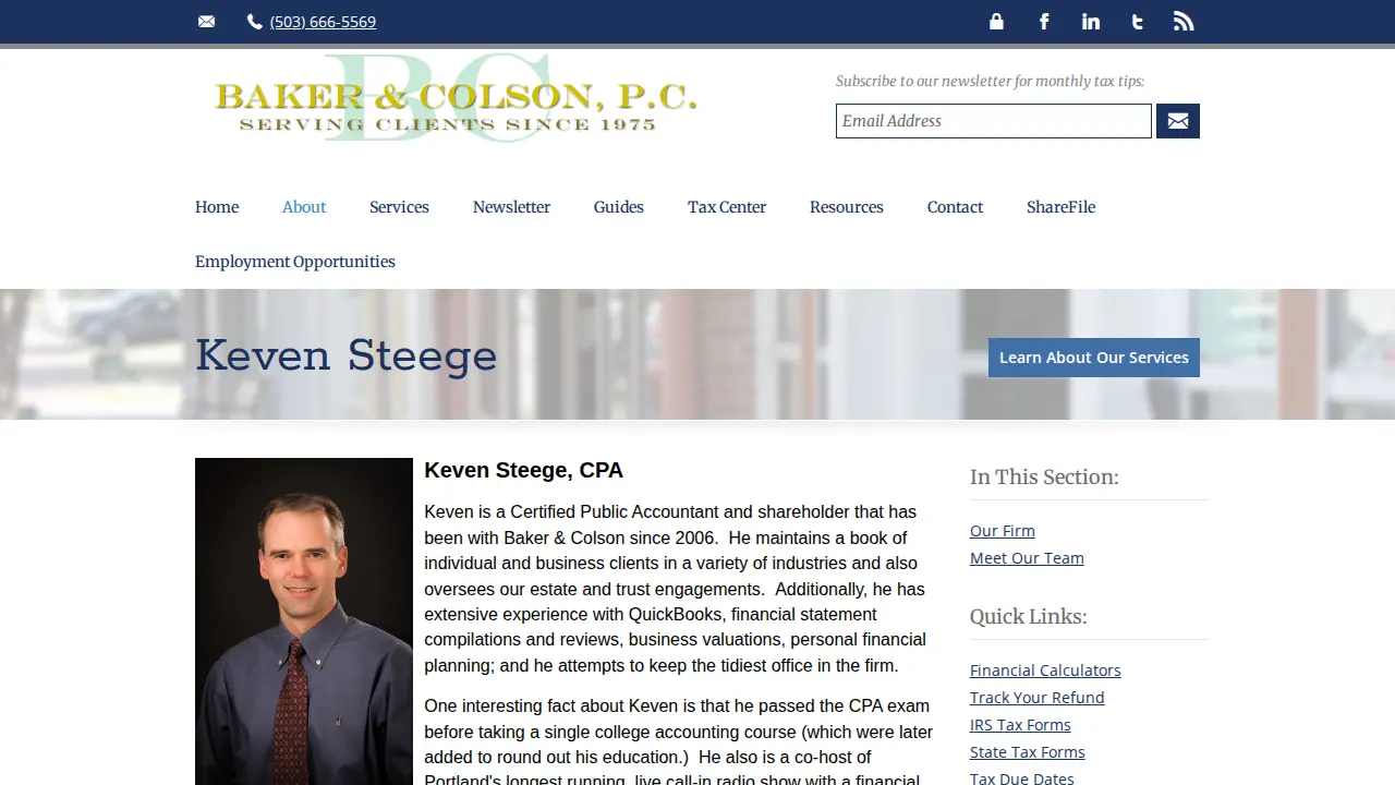 Baker & Colson P.C. page