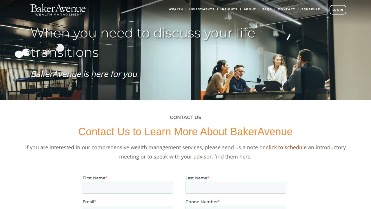 BakerAvenue Wealth Management page