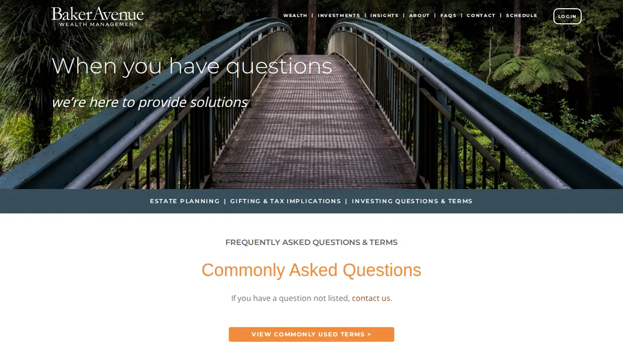 BakerAvenue Wealth Management page