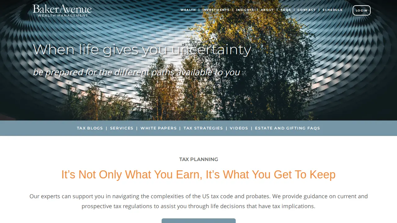 BakerAvenue Wealth Management page
