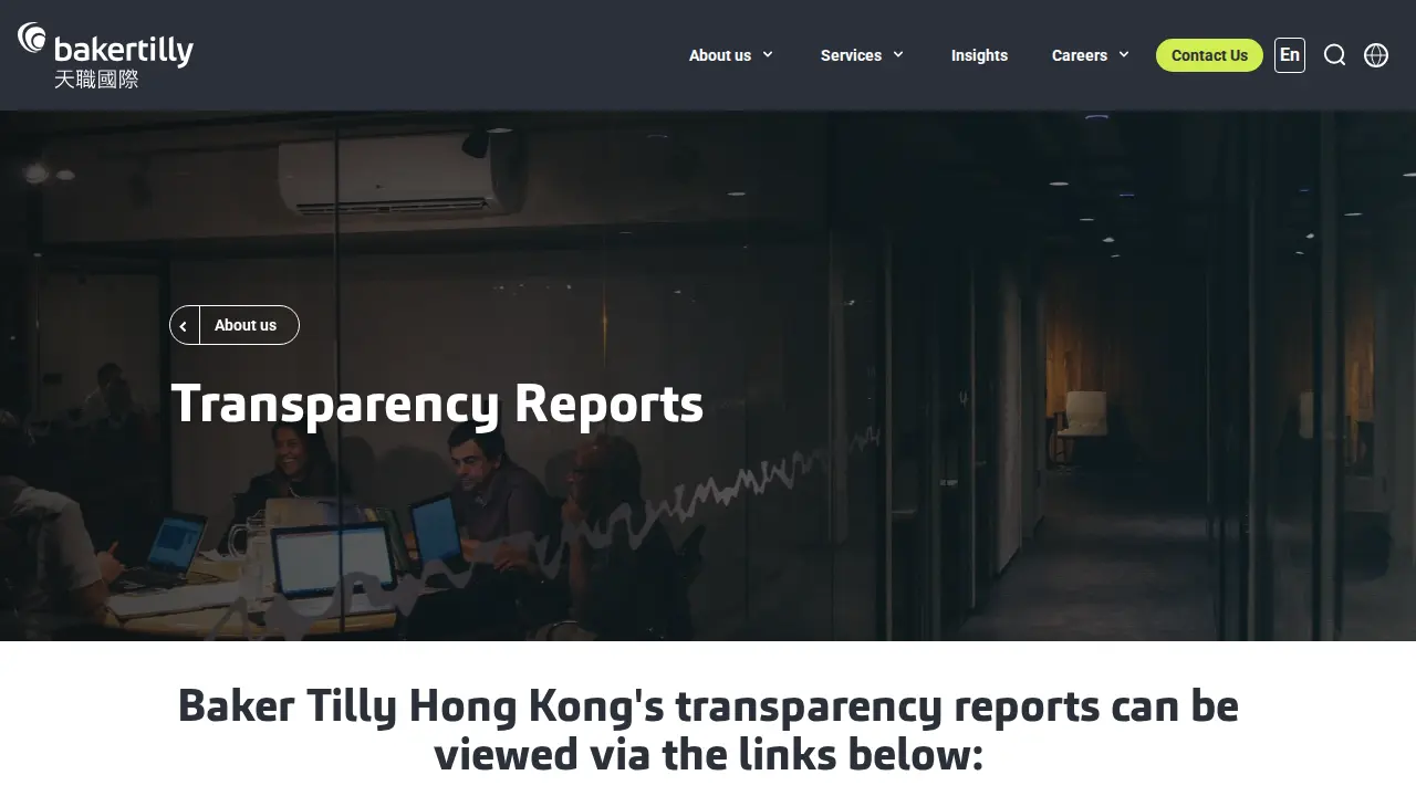 Baker Tilly Hong Kong 天職香港 page