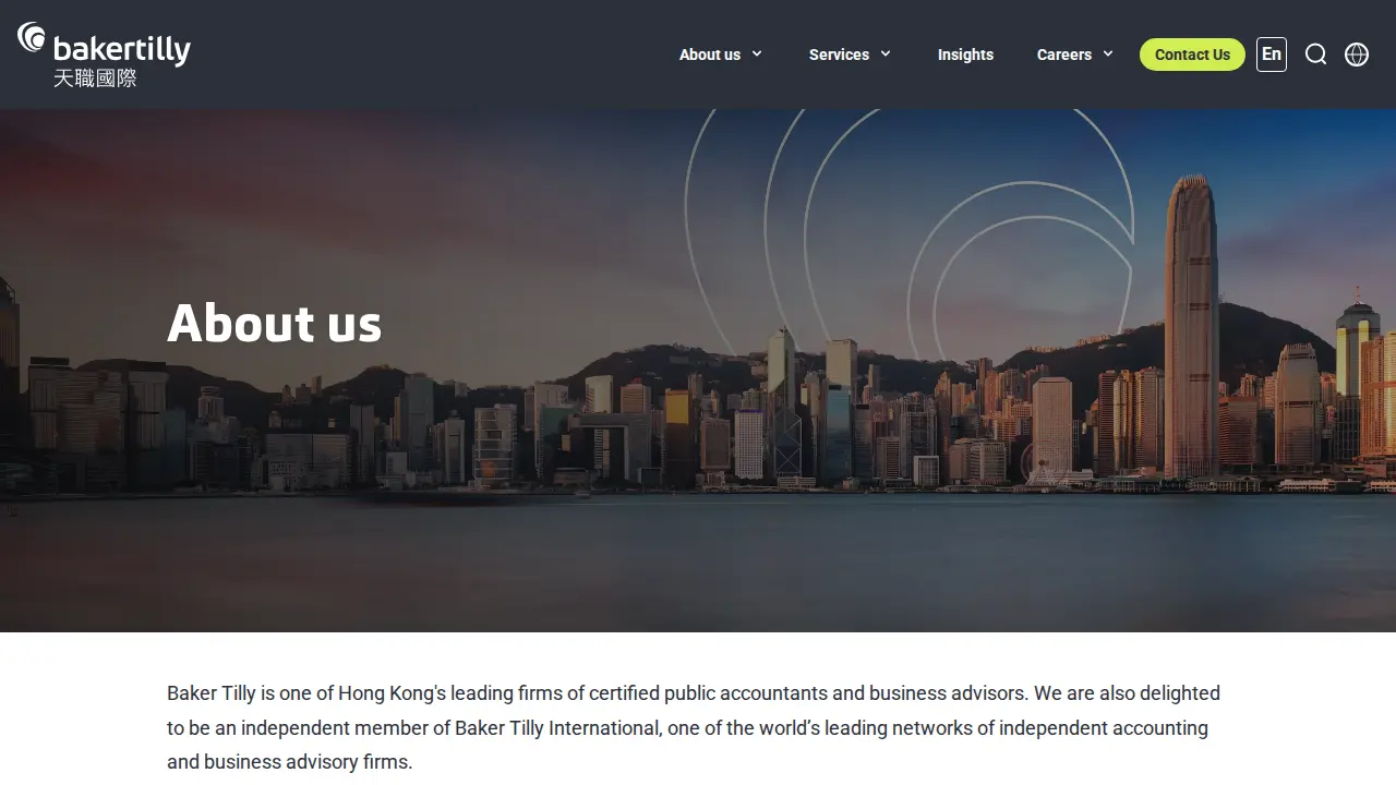Baker Tilly Hong Kong 天職香港 page