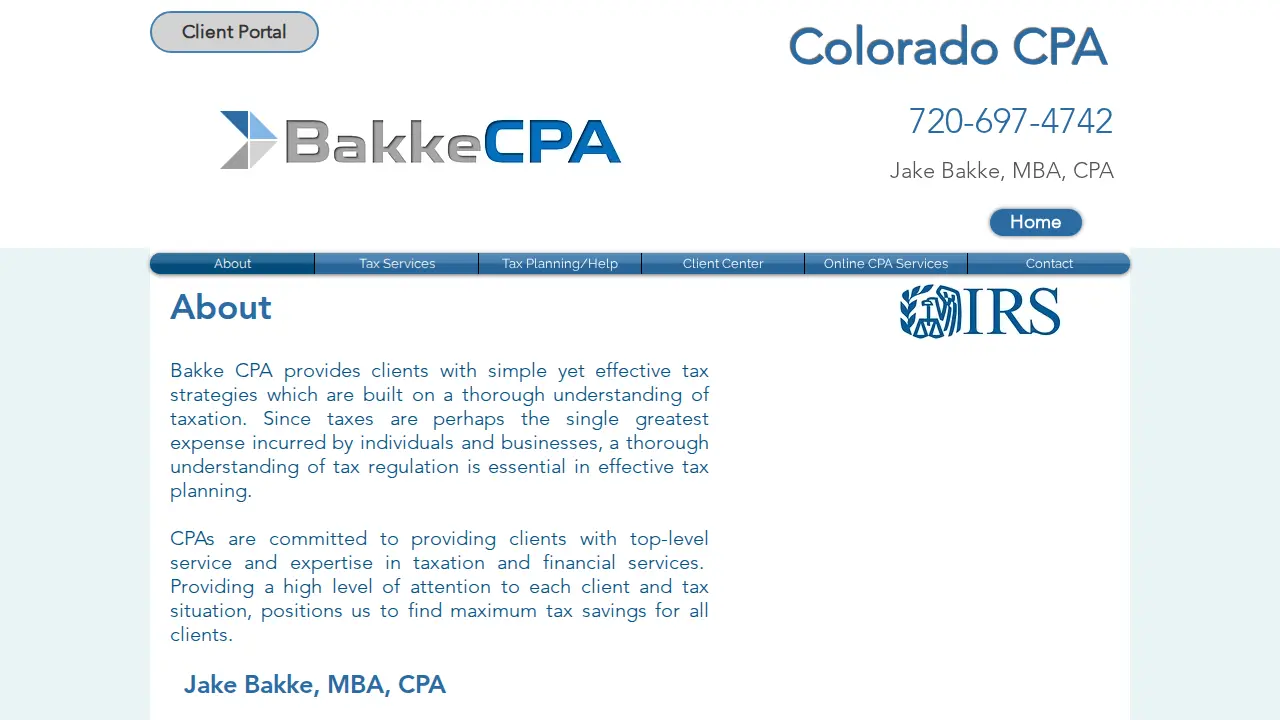 Bakke, CPA page