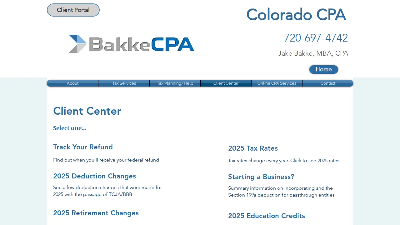 Bakke, CPA page