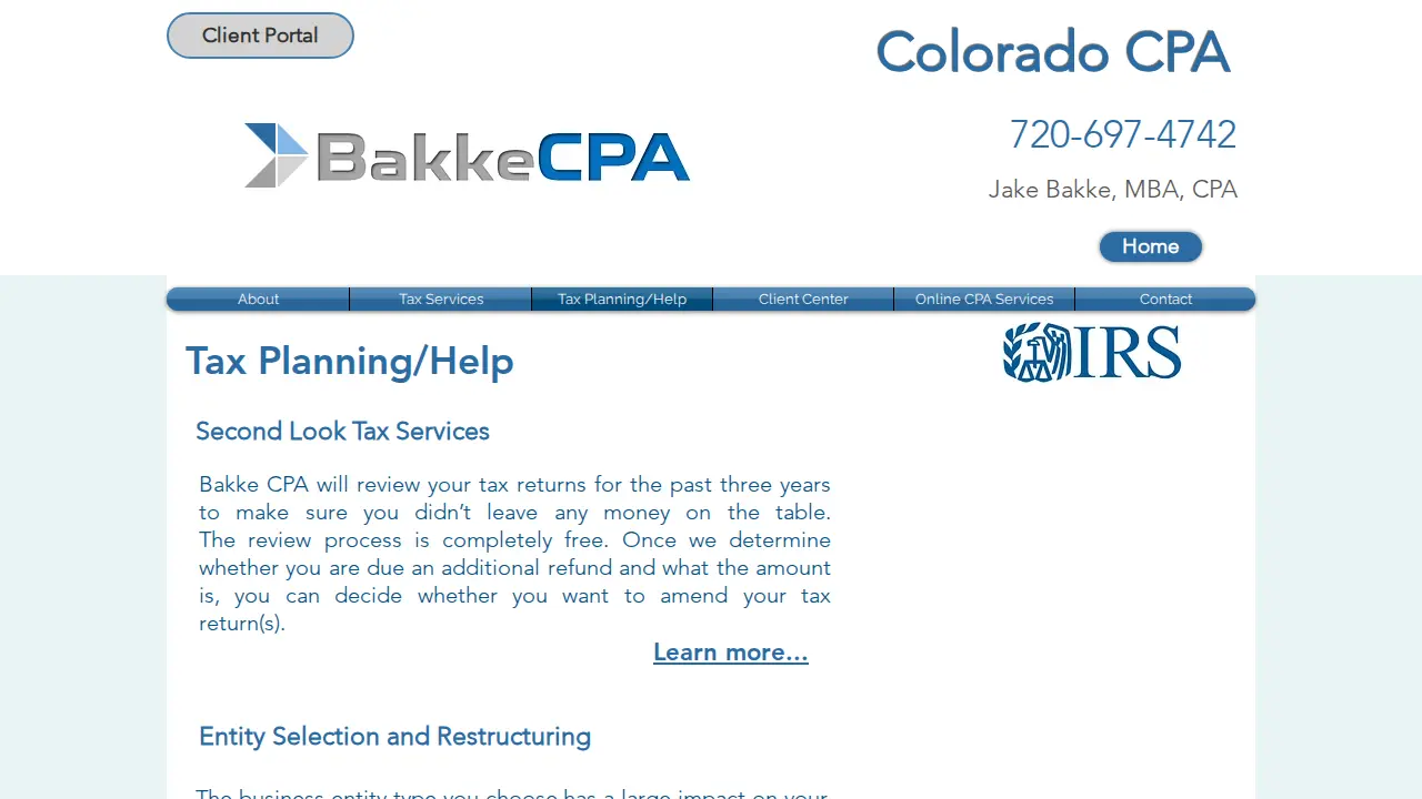 Bakke, CPA page