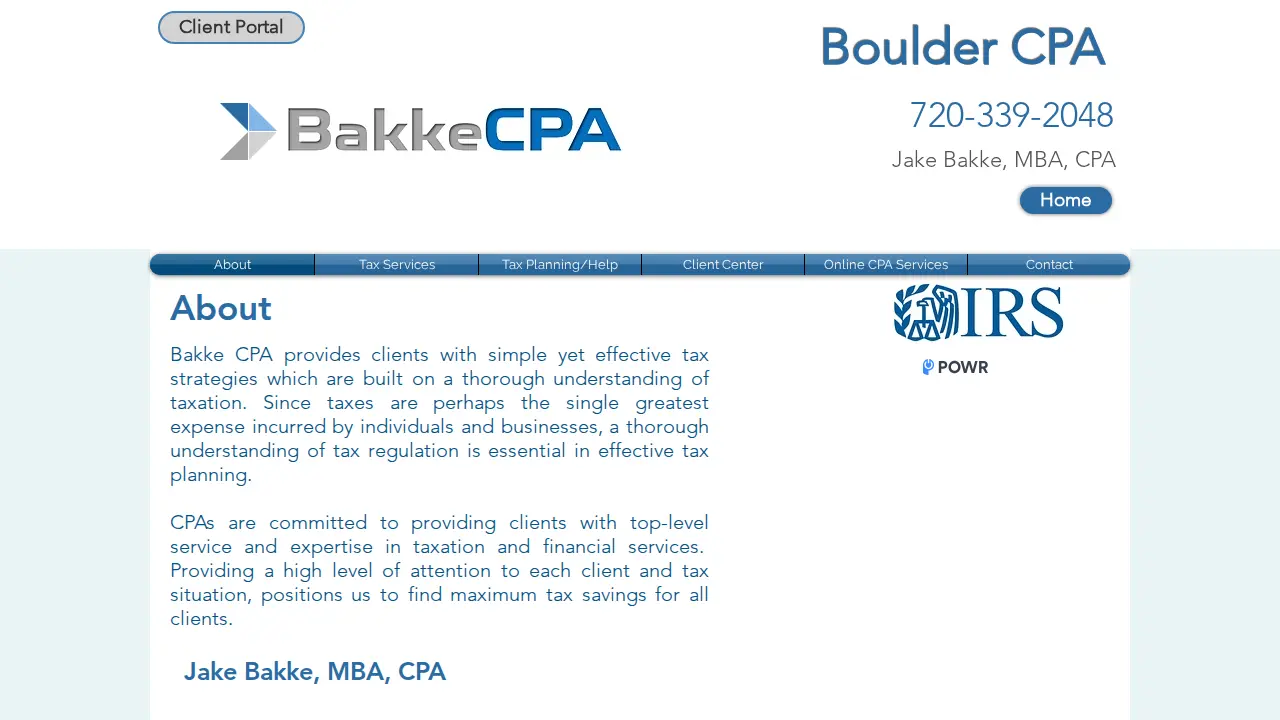 Bakke, CPA Boulder page
