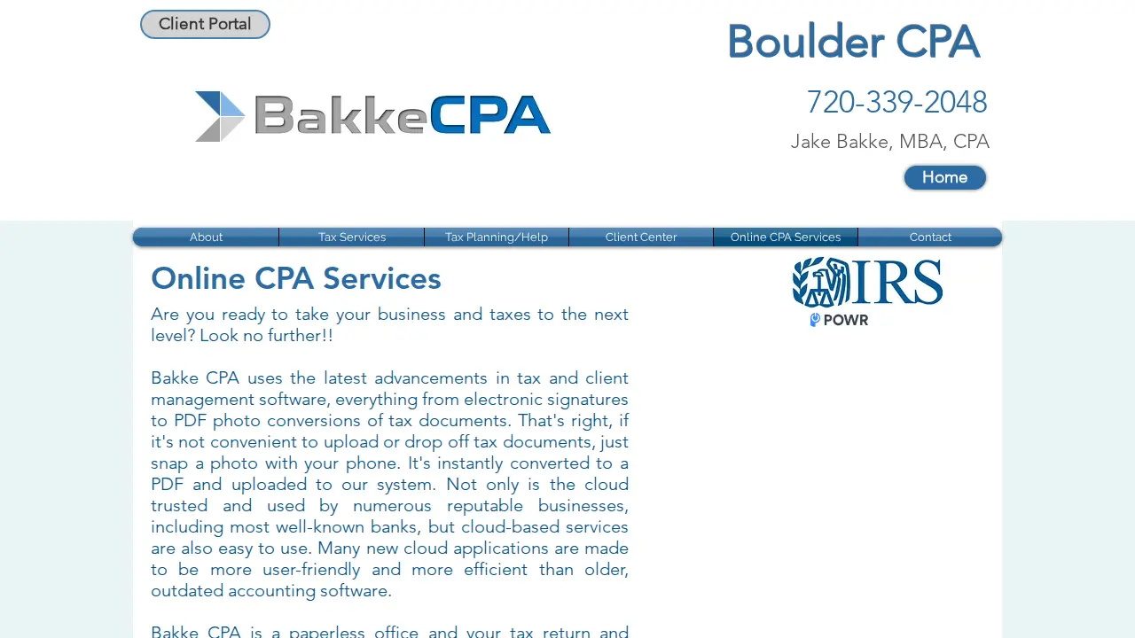 Bakke, CPA Boulder page