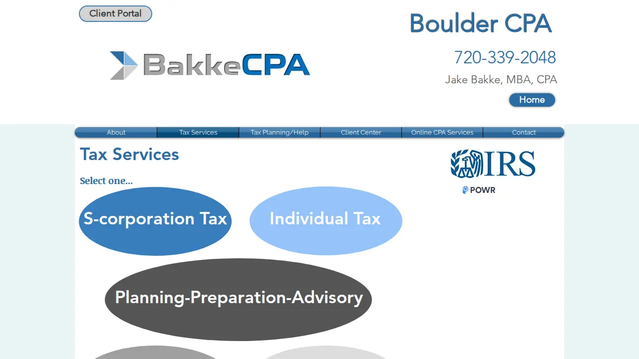 Bakke, CPA Boulder page