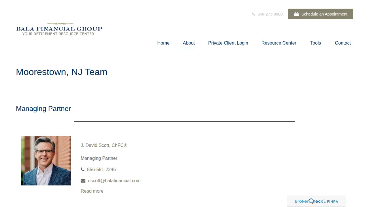 Bala Financial Group page