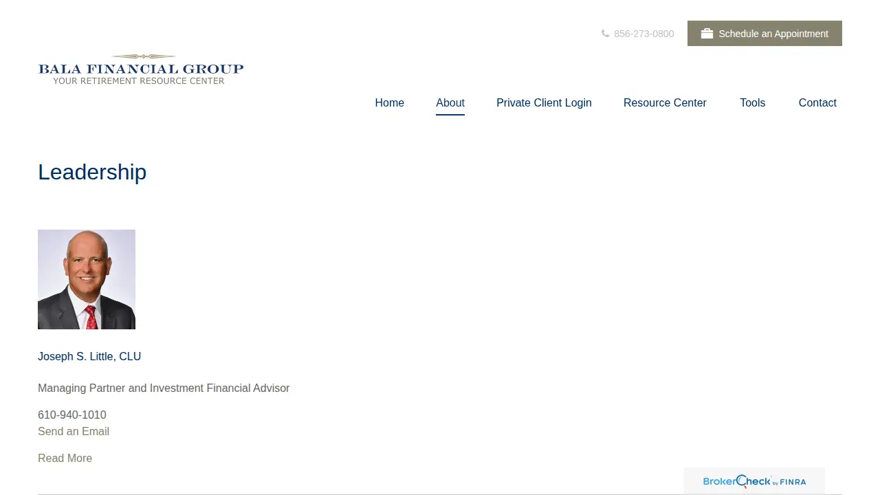 Bala Financial Group page