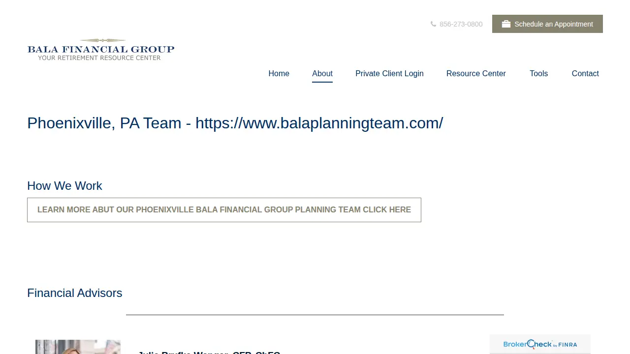 Bala Financial Group page