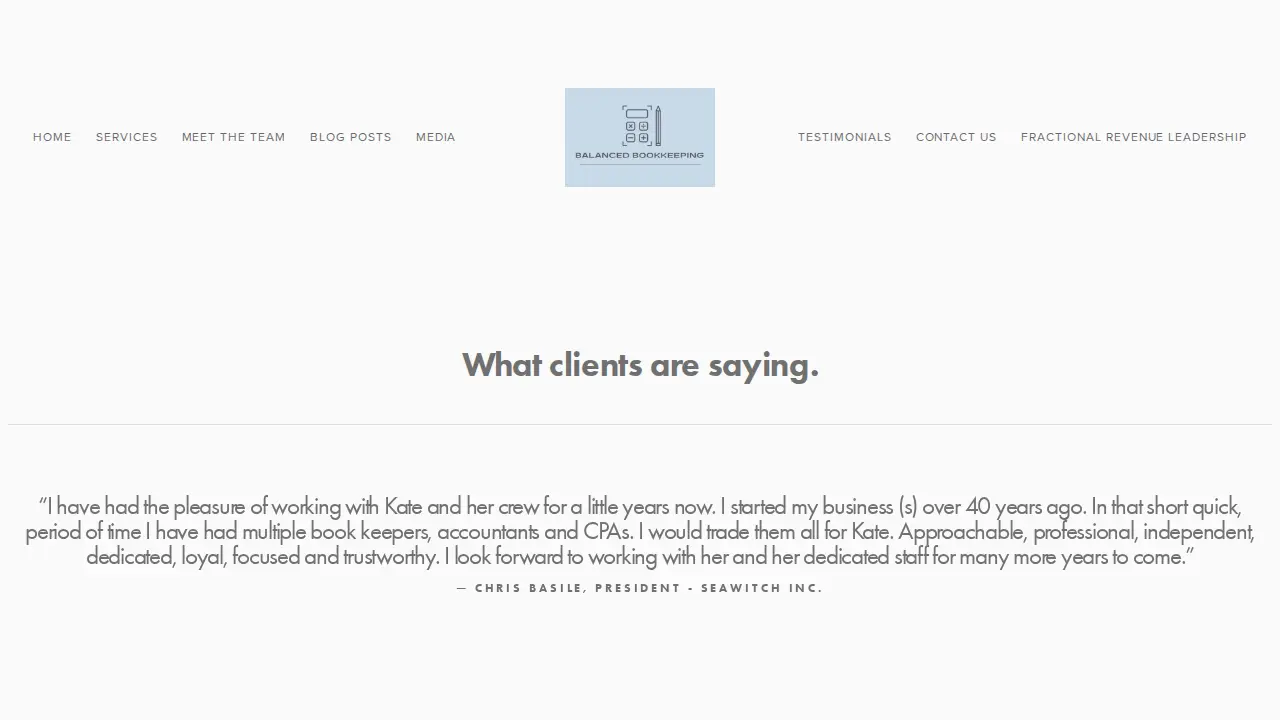 Balanced Bookkeeping LLC page