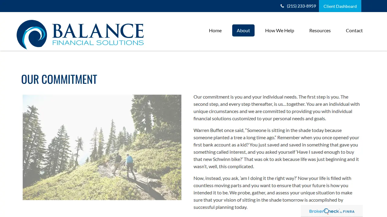 BALANCE FINANCIAL SOLUTIONS page